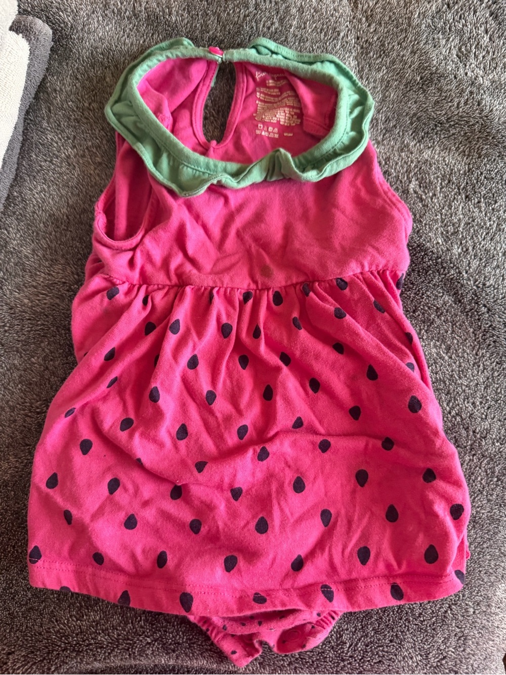 Pink & Green Watermelon Print Baby romper